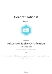 Adwords Display Certificate